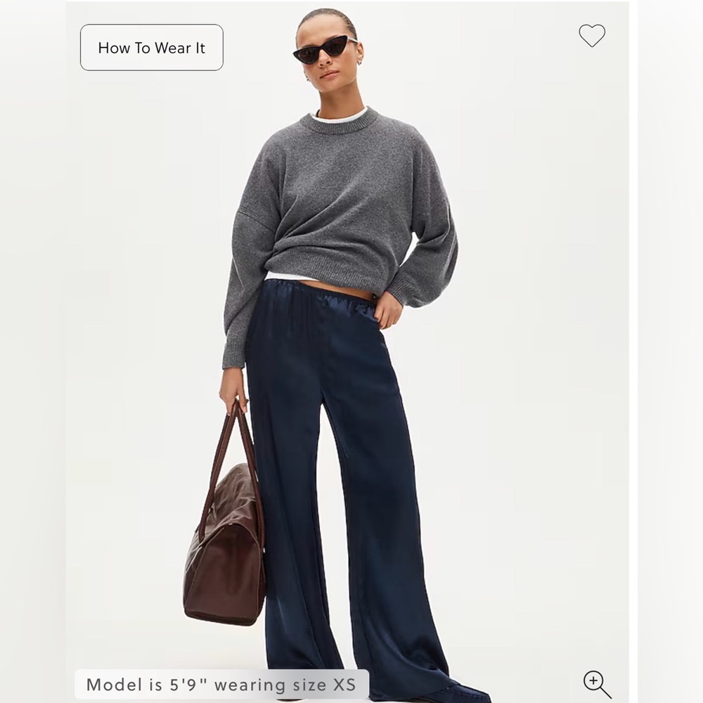 J. Crew Cosmo pant in luster charmeuse
